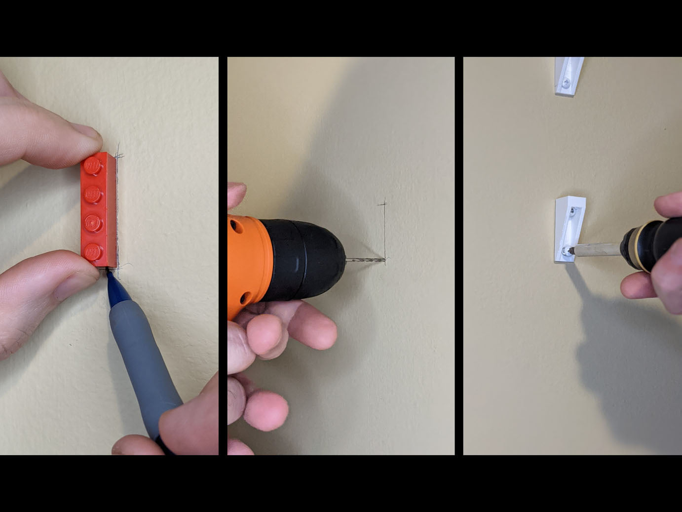 Mount Brick: LEGO® Compatible Brick Wall Mounts