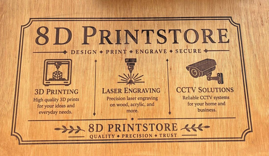 Custom Laser Engraved Signs Jersey | Acrylic, Wood & More | 8D Printstore