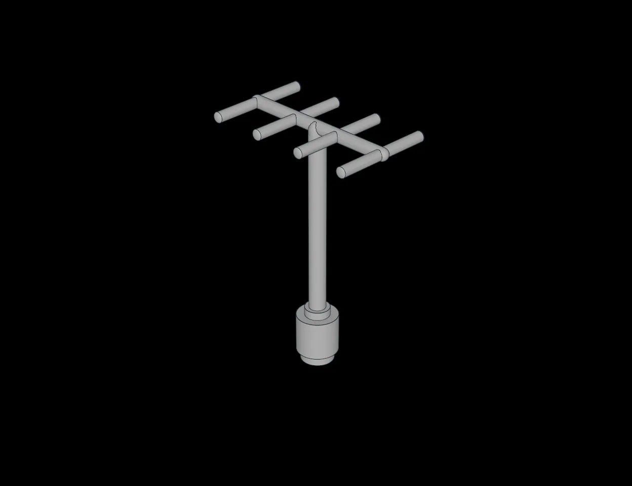 Lego Compatible (3144.dat) Antenna 5H with Side Spokes