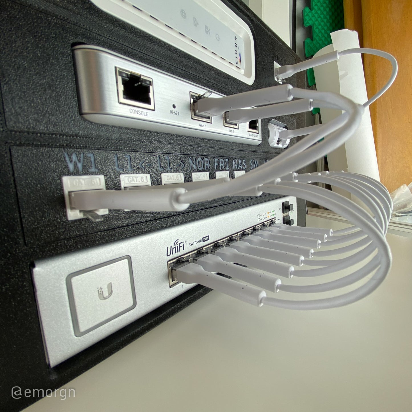 Mini Ubiquiti (Unifi) &amp; SB6190 Netzwerk-Rack