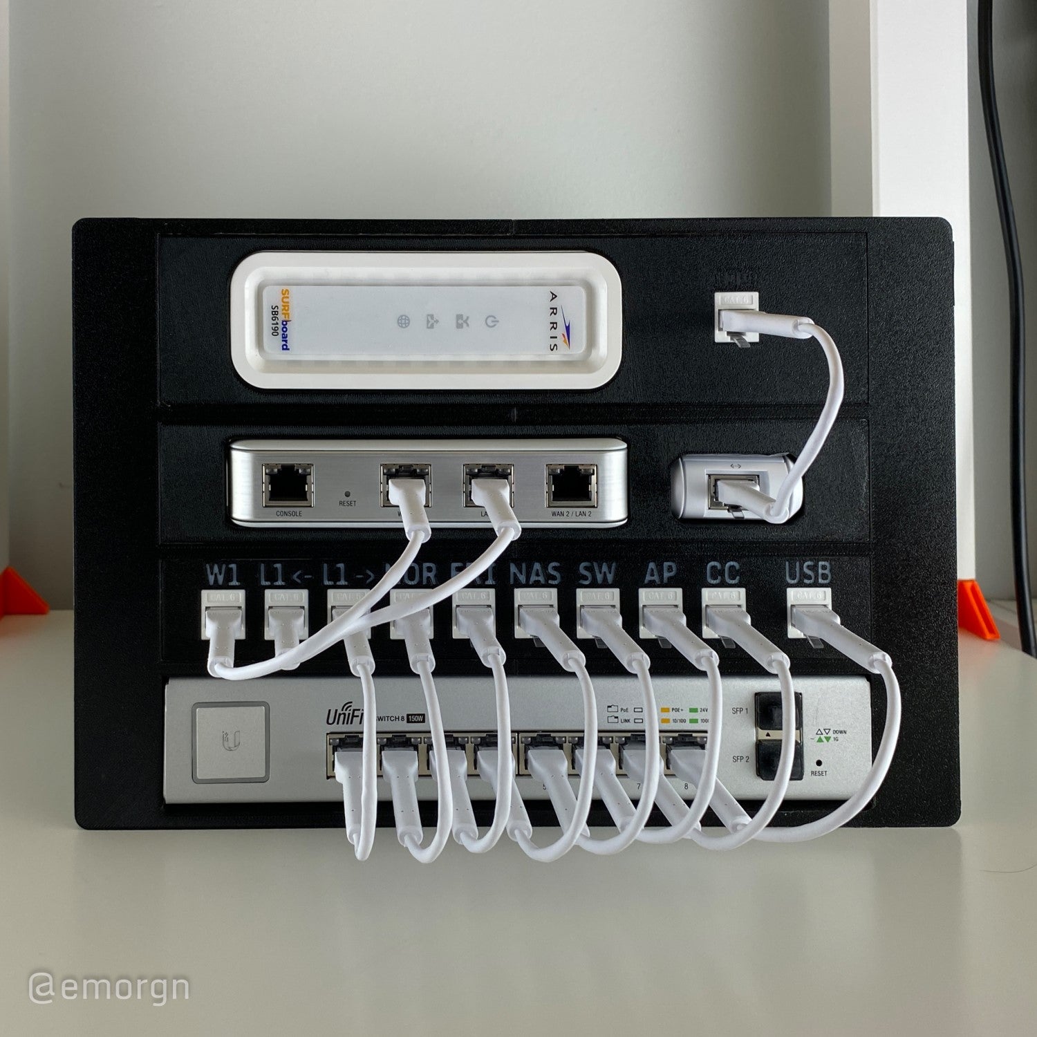 Ubiquiti Mini Rack Mount Mini Ubiquiti (Unifi) & SB6190 Network Rack – 8DPrintStore