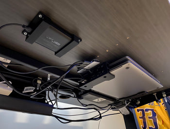 Dual laptop under-desk mount