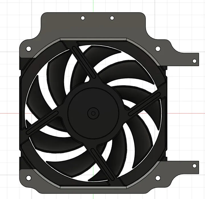 SSUPD Meshroom D - 120mm Side Fan Mount and 120mm slim (15mm) Top Fan Mount