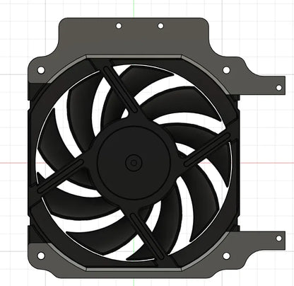 SSUPD Meshroom D - 120mm Side Fan Mount and 120mm slim (15mm) Top Fan Mount