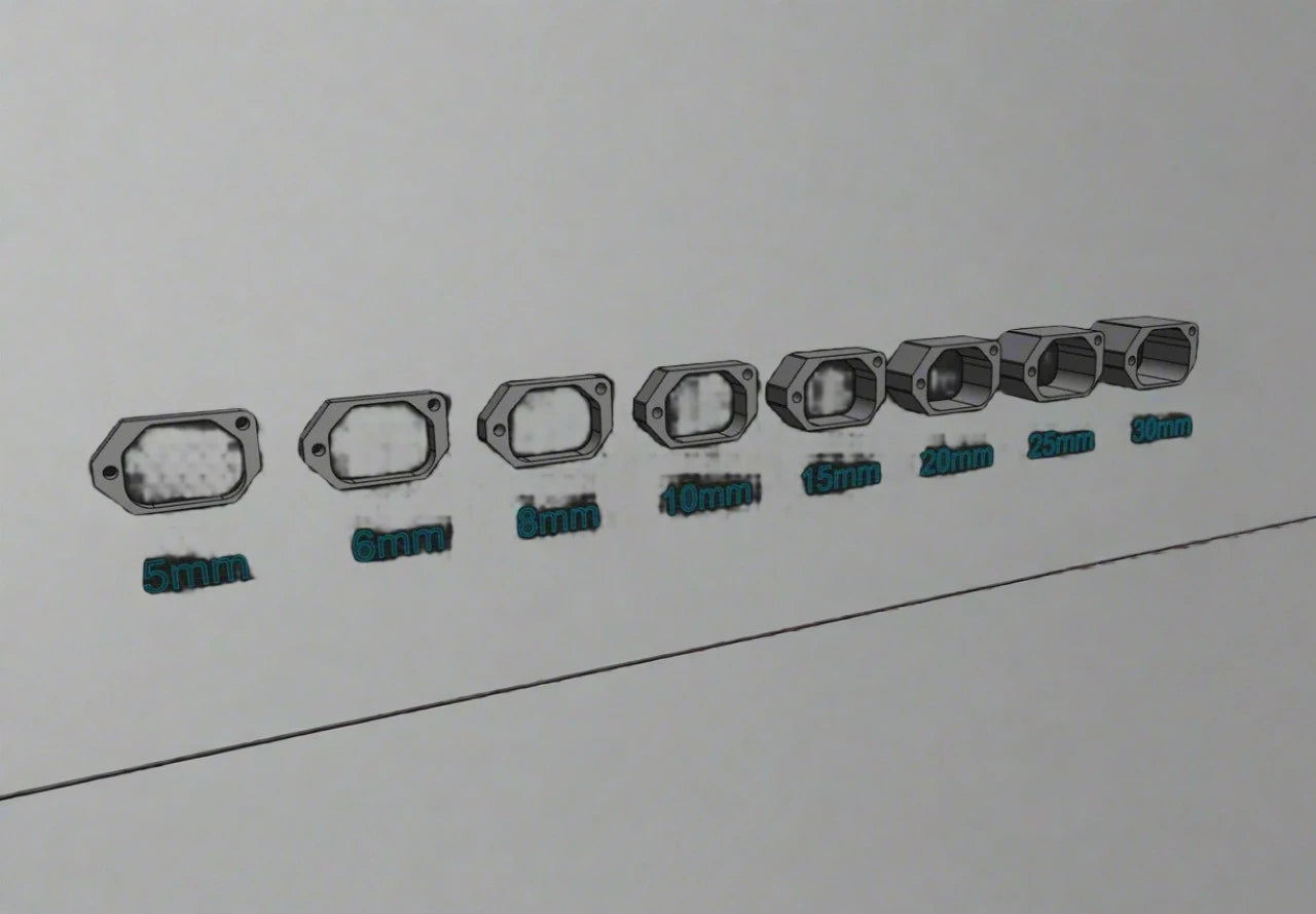 Fractal Ridge power plug extensions (seamless fit)