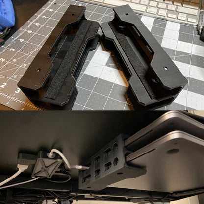 Dual laptop under-desk mount